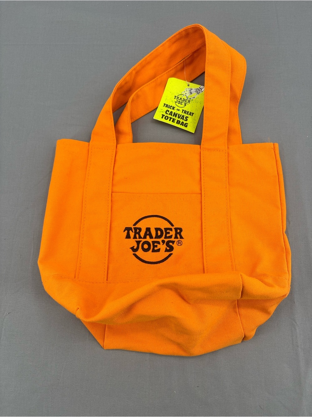 Trader Joe’s Orange Canvas Tote Bag - Picture 2 of 5